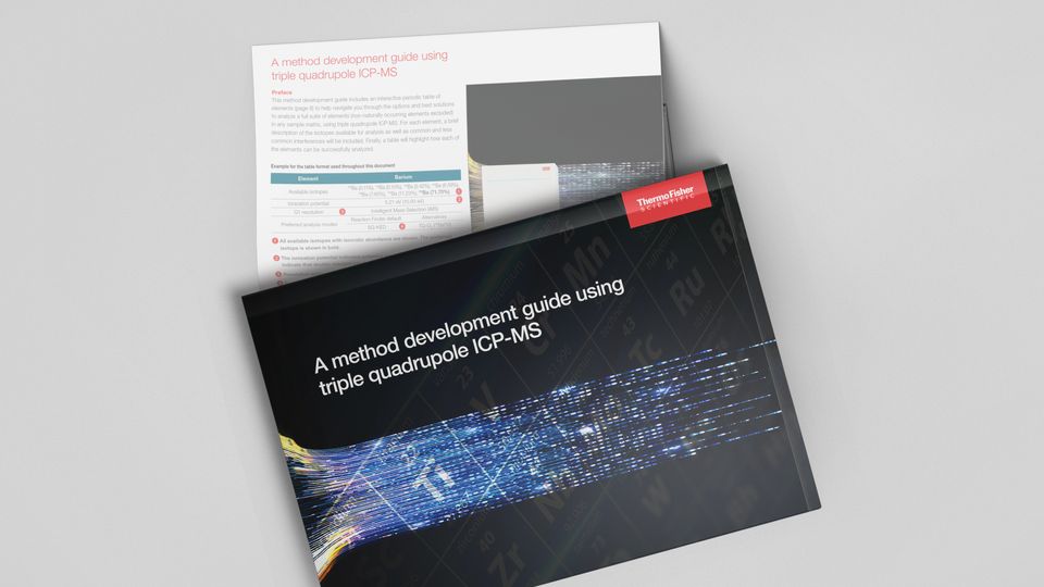Thermo Fisher Scientific guide on method development using triple quadrupole ICP-MS for elemental analysis
