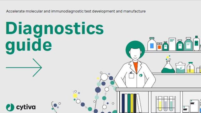 Illustration of a scientist in a lab surrounded by equipment, representing diagnostic research and testing. 