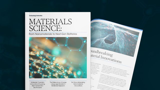 Digital mockups of materials science publications highlighting nanomaterials and next-gen battery research. 